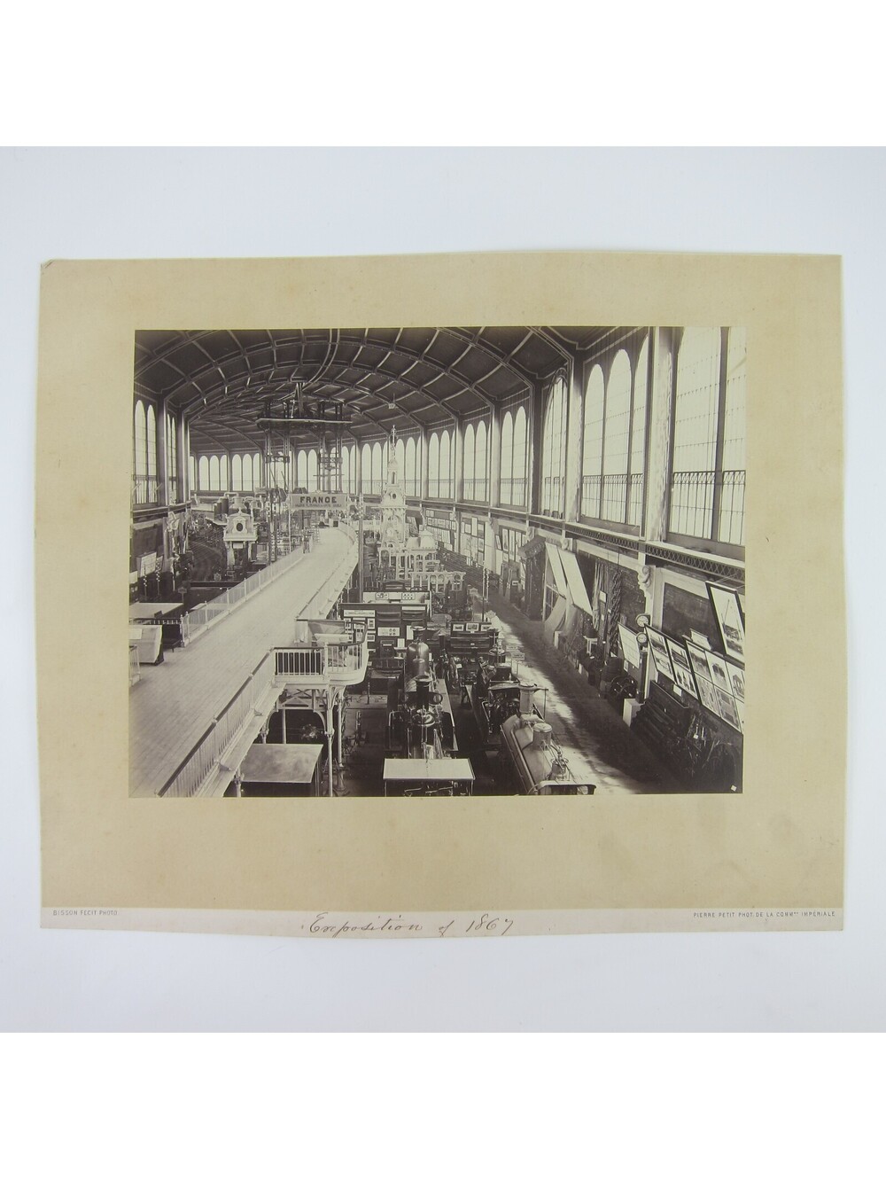 1867 Paris Worlds Fair Photo Print LARGE Circular Gallery French Section Bisson